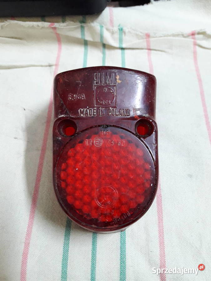 Oryginalny klosz Polmo lampa tył Komar PRL Giżycko