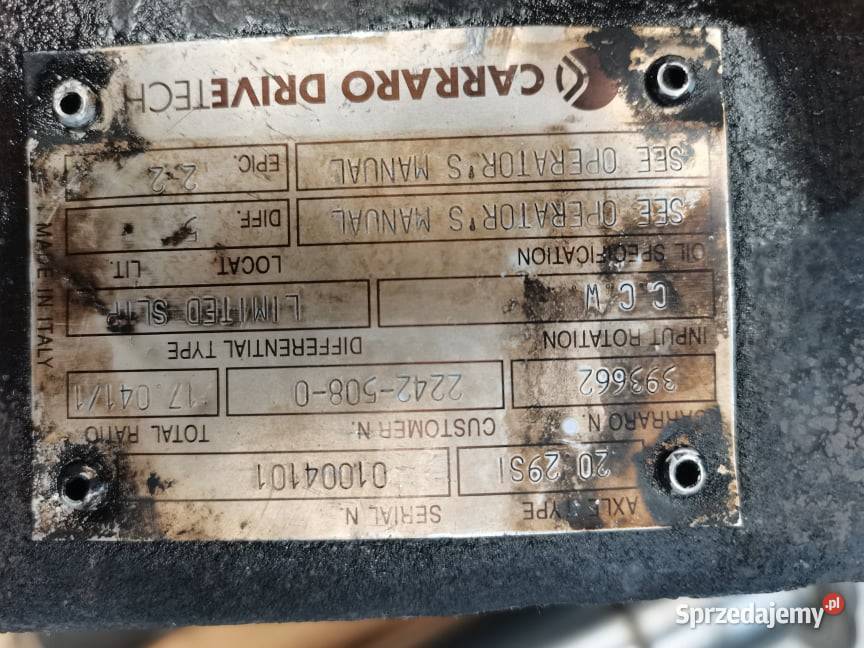 Mccormick XTX 190 Wahacz dolny osi Carraro 12047 Wilkowo