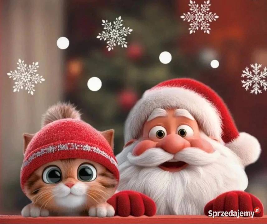 Naklejka świąteczna na okno szybę dekoracja Kalisz