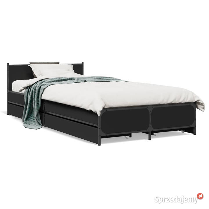 Rama łóżka z szufladami czarna 90x200 WM3279967 Warszawa