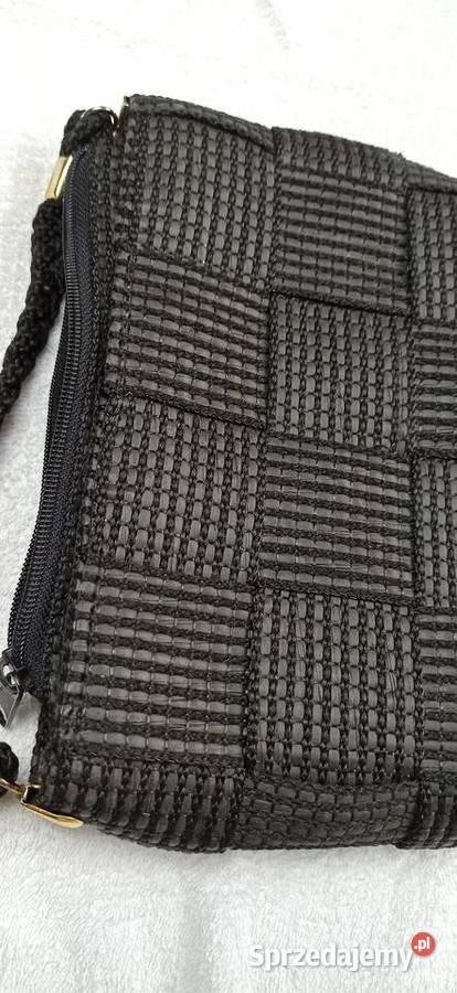 Torebka czarna patchwork made in italy włoska czarny Stalowa Wola