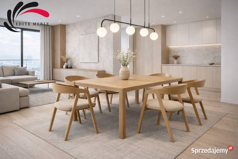 Krzesło Drewniane Tapicerowane Jasny Beż KDD58 Wrocław