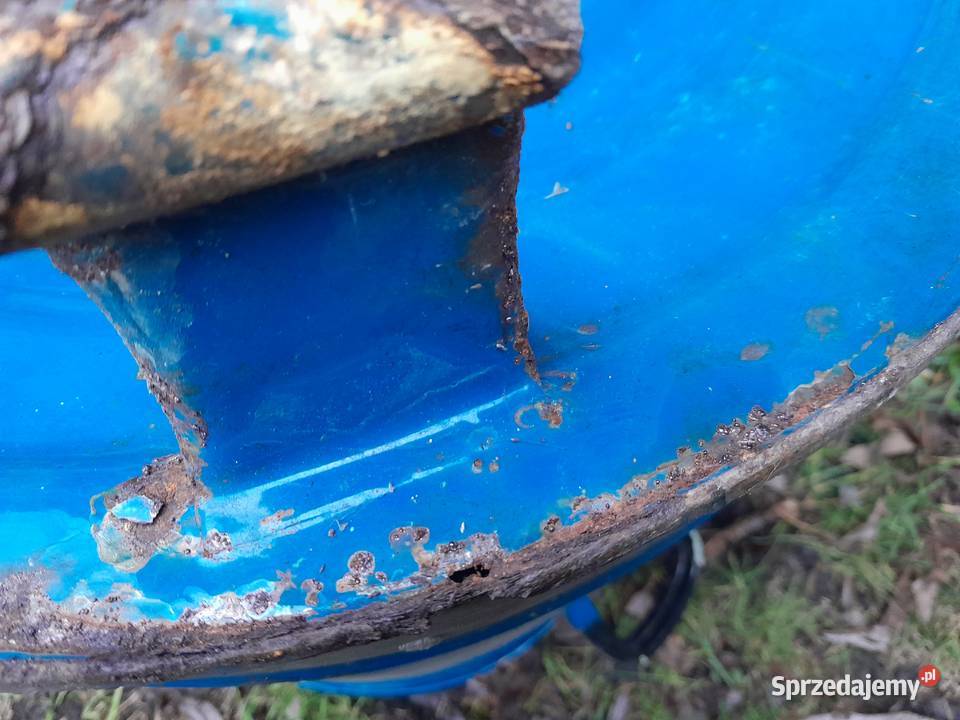 Duży stalowy stary gar garnek kociołek zabytek Dąbrowa Górnicza