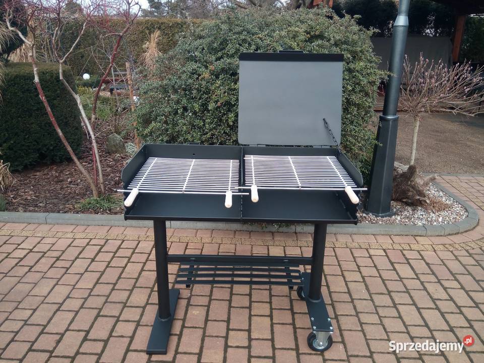 Gastronomiczny grill DWUKOMOROWY blacha 4 mm Damasławek