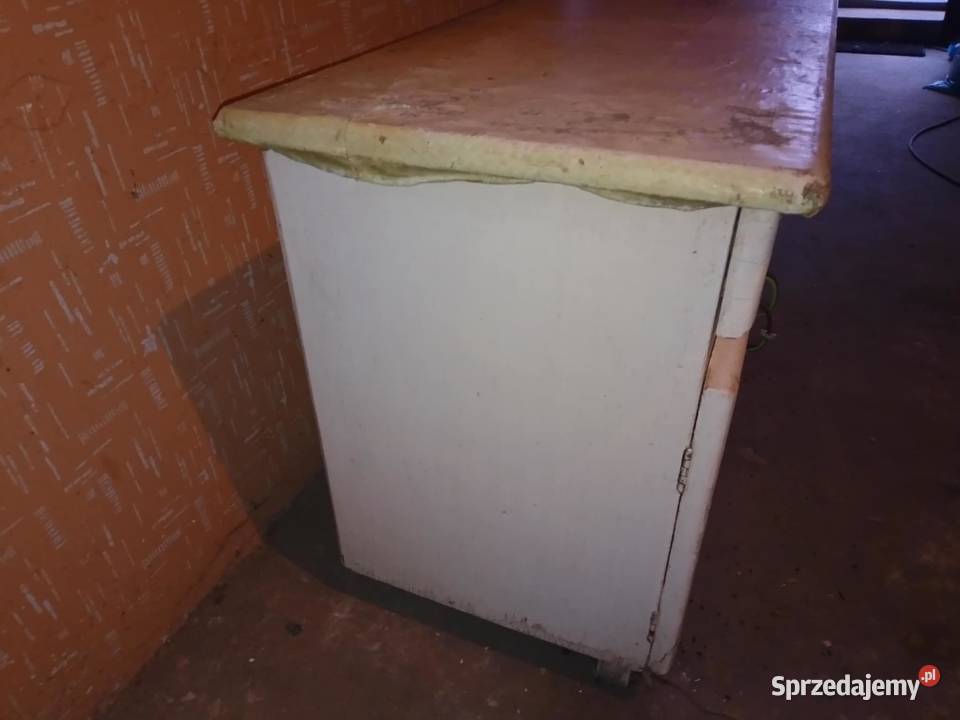 Szafka kuchenna kredens dolny biały PRL lata 60 Łódź