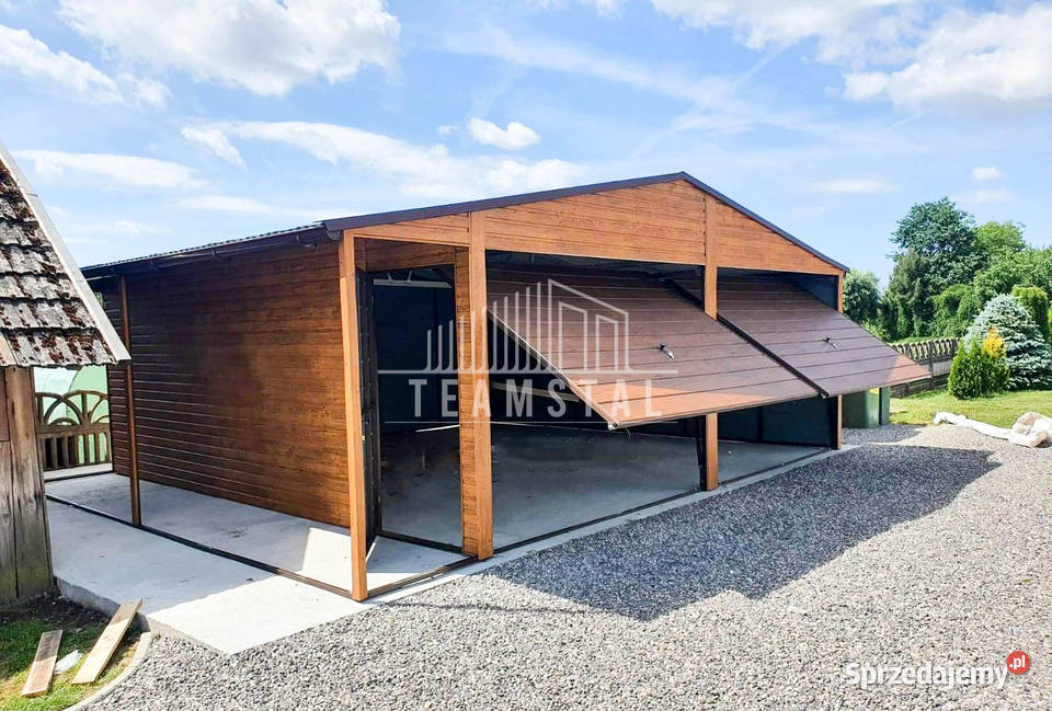 GARAŻ BLASZANY 6m x 6m dwuspad 2x Brama drzwi Sprzedaż Nowy Sącz