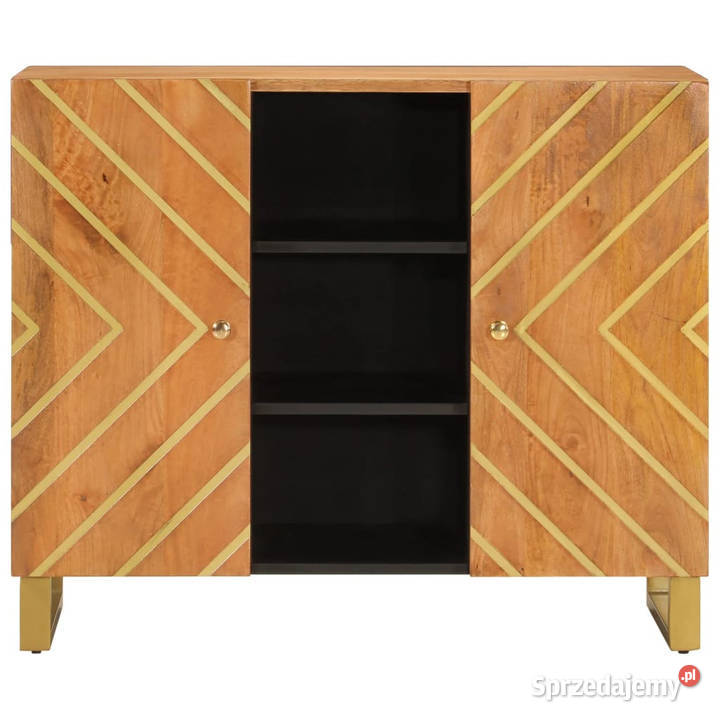 Szafka brązowoczarna 90x335x75 lite drewno mango mazowieckie Warszawa