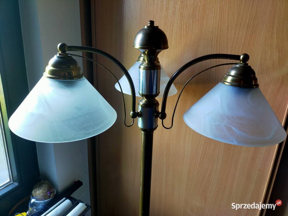 Lampa podłogowa mosiężna śląskie