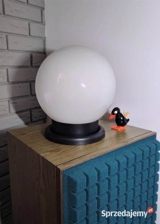 Lampa szklana kula PRL vintage lata 60 Kalisz