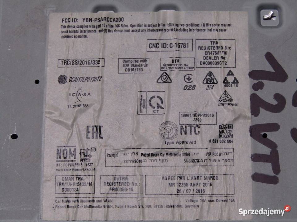 RADIO NAWIGACJA NAVI CITROEN C3 III 9822730380