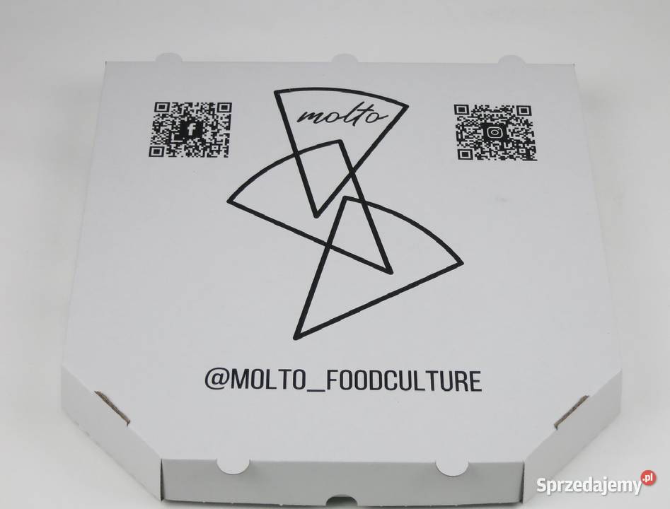 Kartony na pizzę z nadrukiem z góry i na bokach