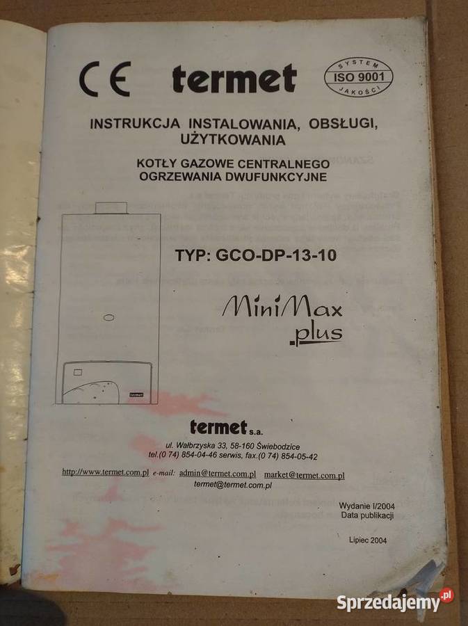 Kocioł gazowy termet Jarocin
