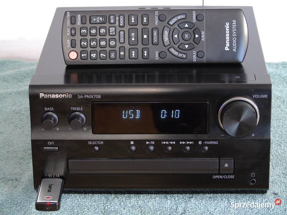 Amplituner Panasonic SAPMX70 pilot USB mp3 BT CD Jasło sprzedam