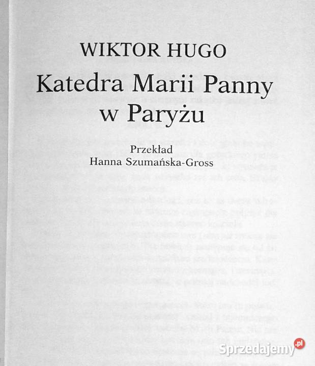 Katedra Marii Panny w Paryżu Victor Hugo Chełm