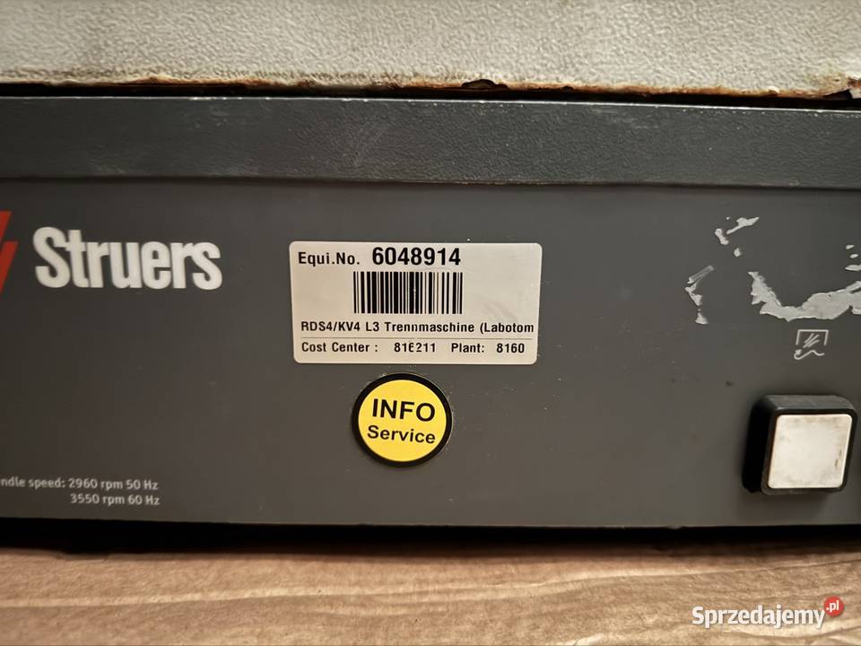 Przecinarka metalograficzna Struers Labotom3 z Bydgoszcz