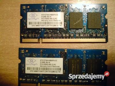 Pamiec do Acera 1 giga 2x512 Bydgoszcz