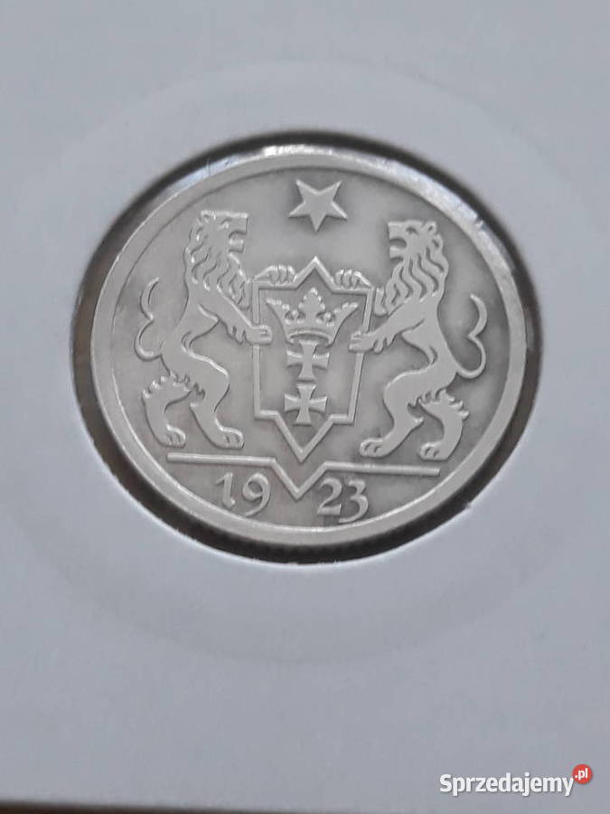 1 Gulden WM Gdańsk 1923 r 1 około mennicza wielkopolskie Konin