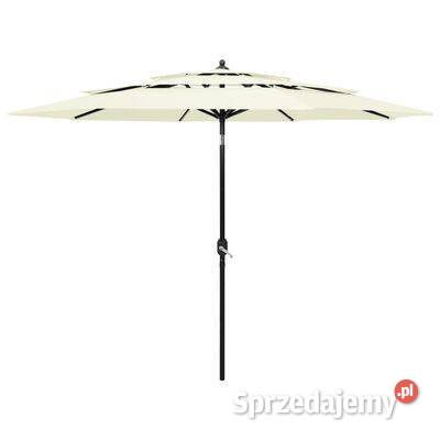 vidaXL 3poziomowy parasol na aluminiowym słupku