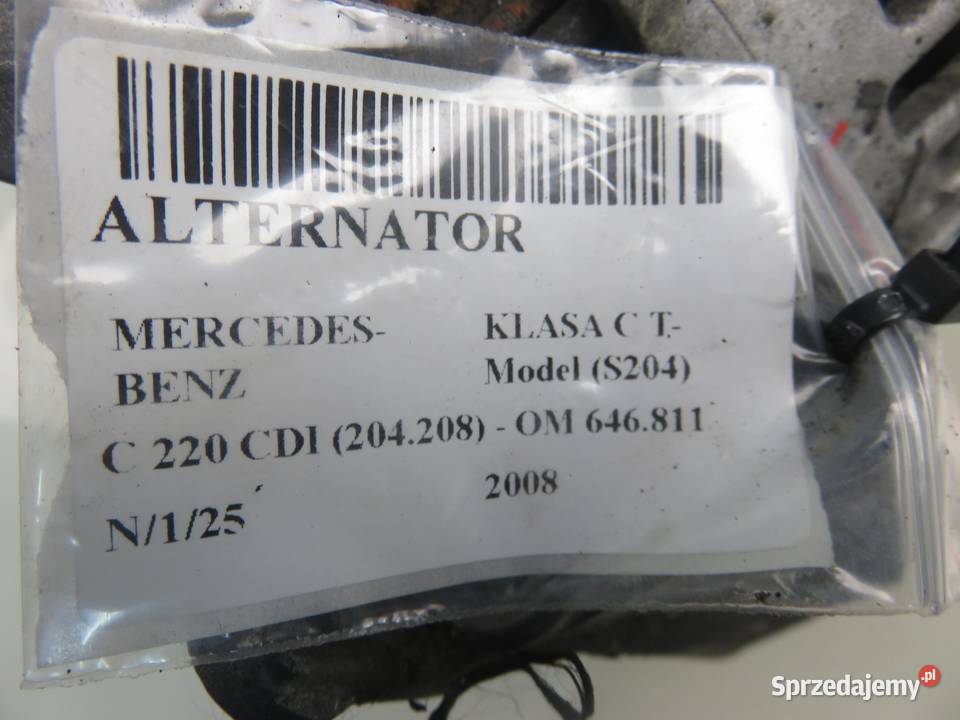 ALTERNATOR MERCEDES KLASA C204 220 CDI osobowe małopolskie sprzedam