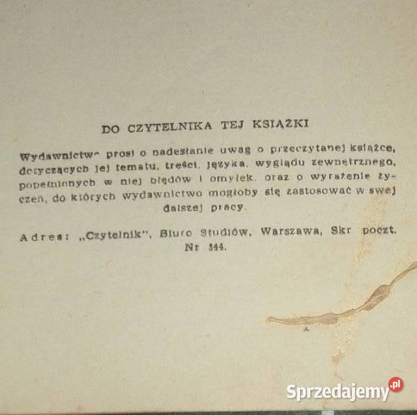 książka Kraszewski Stara Baśń 1953 ilustracje Rzeszów