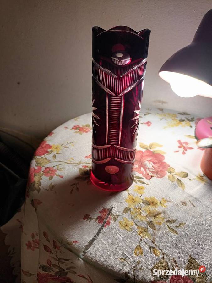 Dzbanek kolorowy kryształ rubinowy Porcelana i szkło