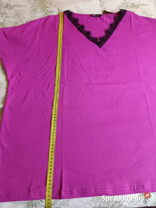 Bluzka fuksja z krótkim rękawem Cieszyn