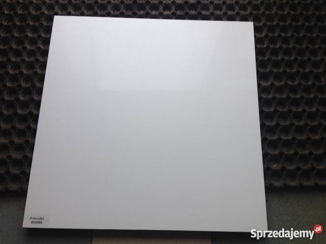 Polski gładki biały gres błyszczący 60x60 Łask