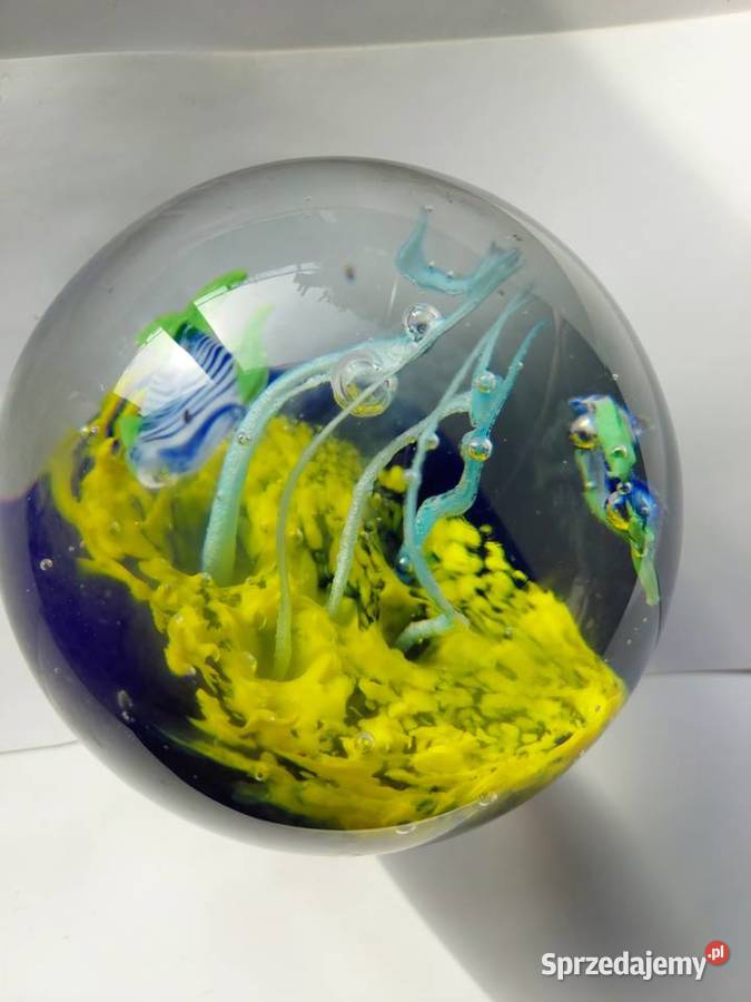 kula szklana z rybami PRL Wrocław