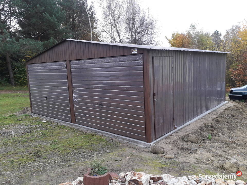 A68 Garaż Blaszany BIAŁY Garaże Blaszane Blaszak Sprzedaż łódzkie Łęczyca