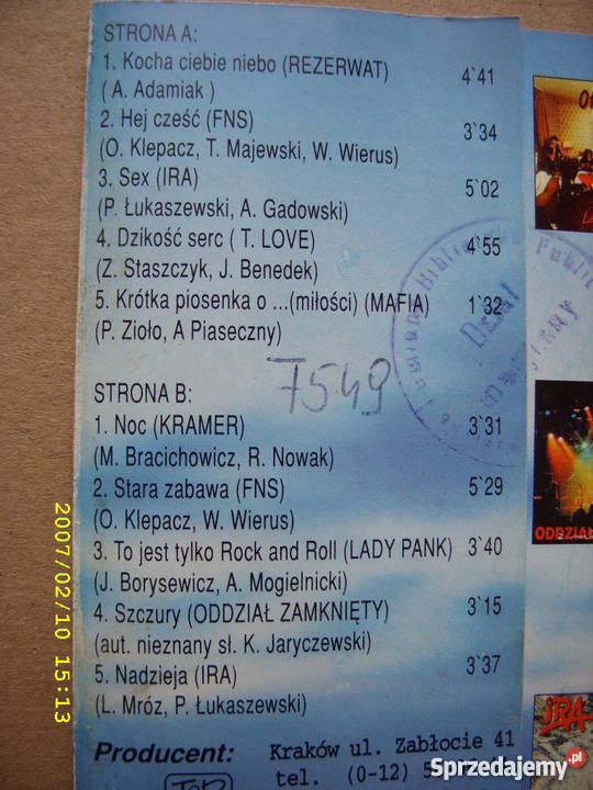 Skladanka kaseta KOCHA NIEBOrockowa Wołów sprzedam