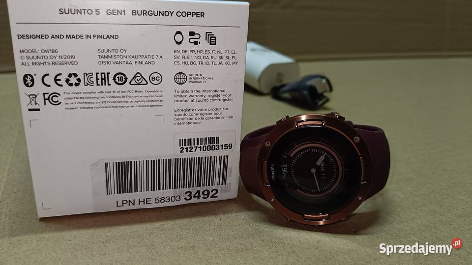 Smartwatch zegarek sportowy Suunto 5 Burgundy Olecko sprzedam