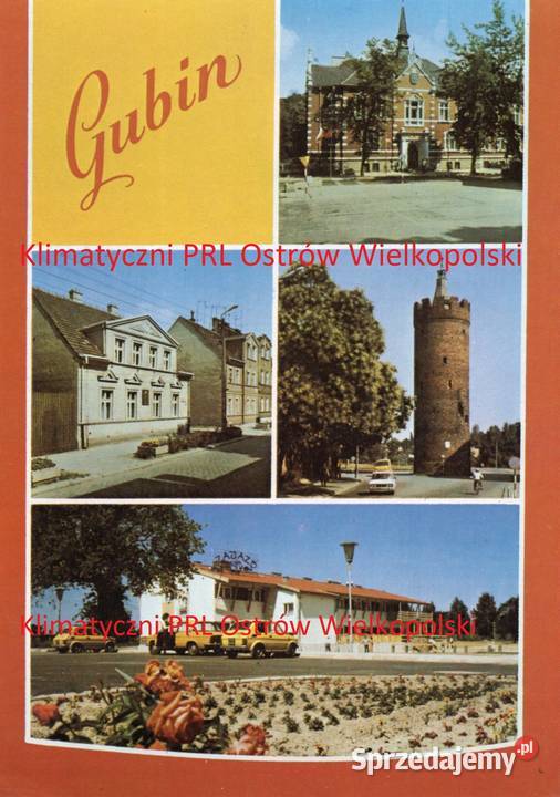 Gubin pocztówka wysłana Iwanowice znaczek PRL Bielsko-Biała sprzedam