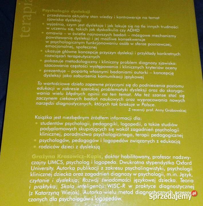 Psychologia dysleksji Grażyna KrasowiczKupis Chełm