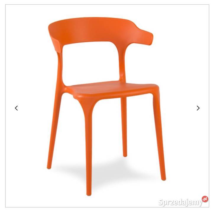 Pomarańczowe krzesło do ogrodu salonu na taras