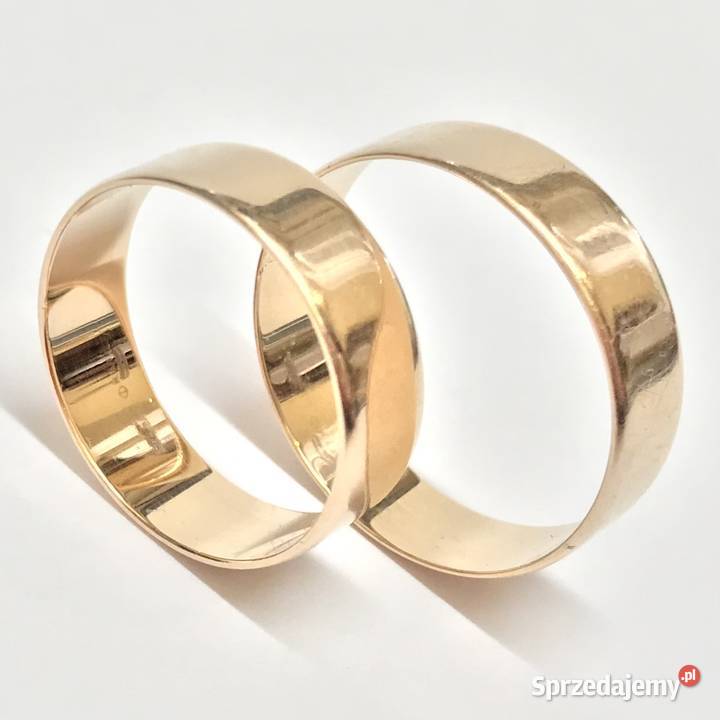 Złote OBRĄCZKI ślubne 585 14K KLASYCZNA forma złoto Warszawa