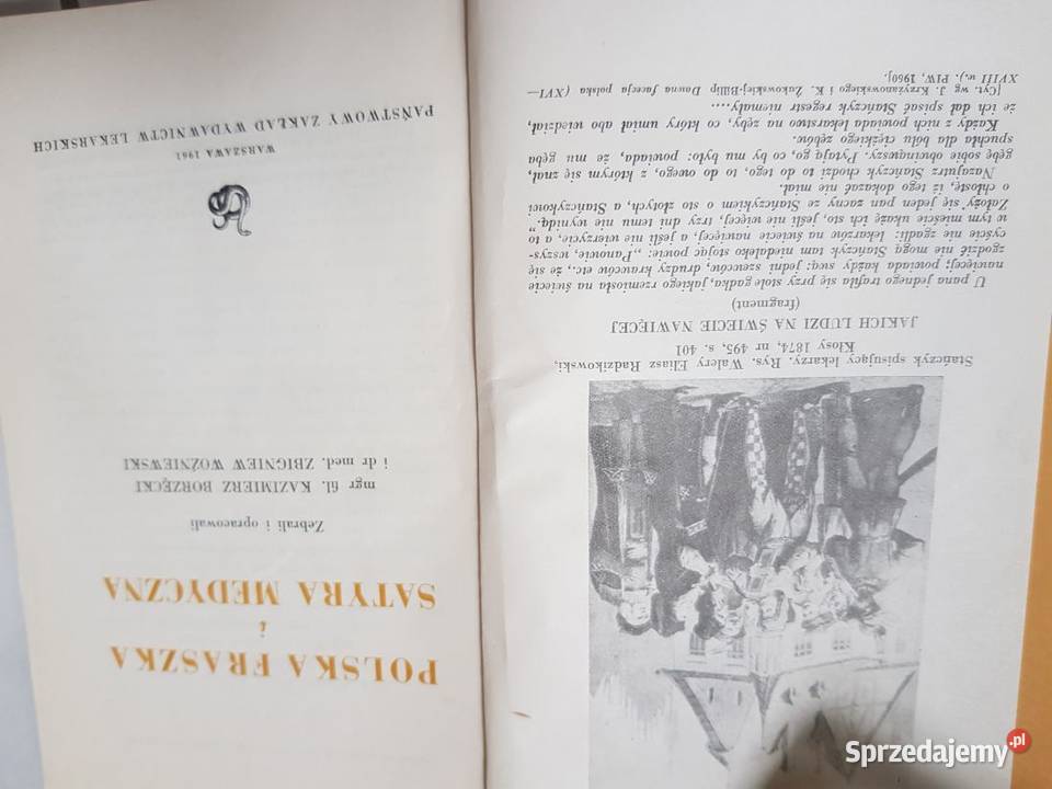 Polska fraszka i satyra medyczna Kazimierz twarda z obwolutą Kielce