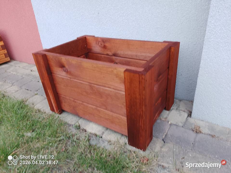 Donica ogrodowa drewniana 60x38 Nisko