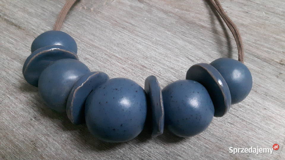 Naszyjnik ceramiczny ręcznie wykonany Otwock