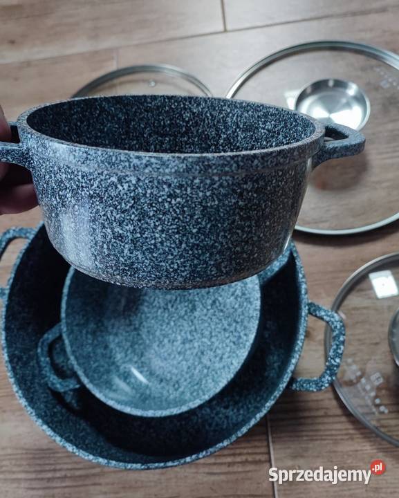 Zestaw 4 garnków indukcja Warszawa sprzedam