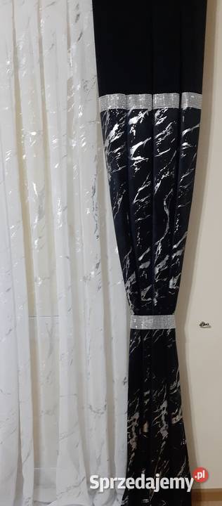 Zasłony welurowe srebrny marmurek Mława