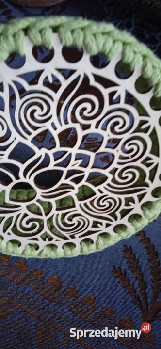 MAŁA SELEDYNOWA PATERKA Z GRUBEJ BAWEŁNY Dekoracje i ozdoby sprzedam