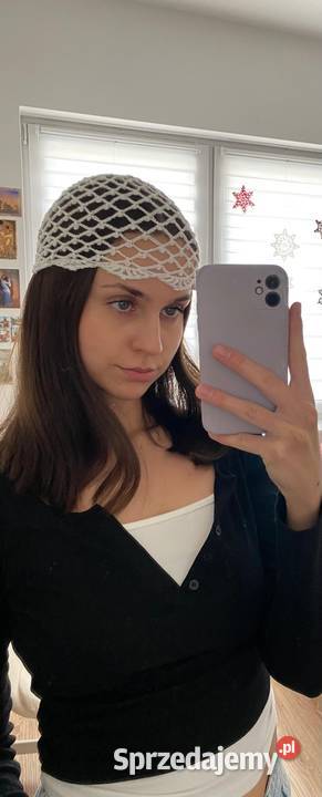 Ażurowa czapeczka dokerka Dla kobiet