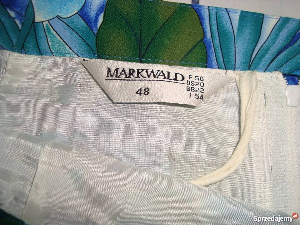 Spódnica długa MARKWALD w kwiaty w odcieniach kolorowy Ostrołęka sprzedam