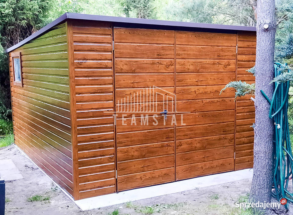 SCHOWEK DOMEK OGRODOWY 3m x 4m spad tył Brama