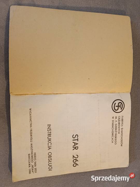 Instrukcja Obsługi Star 266 1986r kujawsko-pomorskie Brodnica