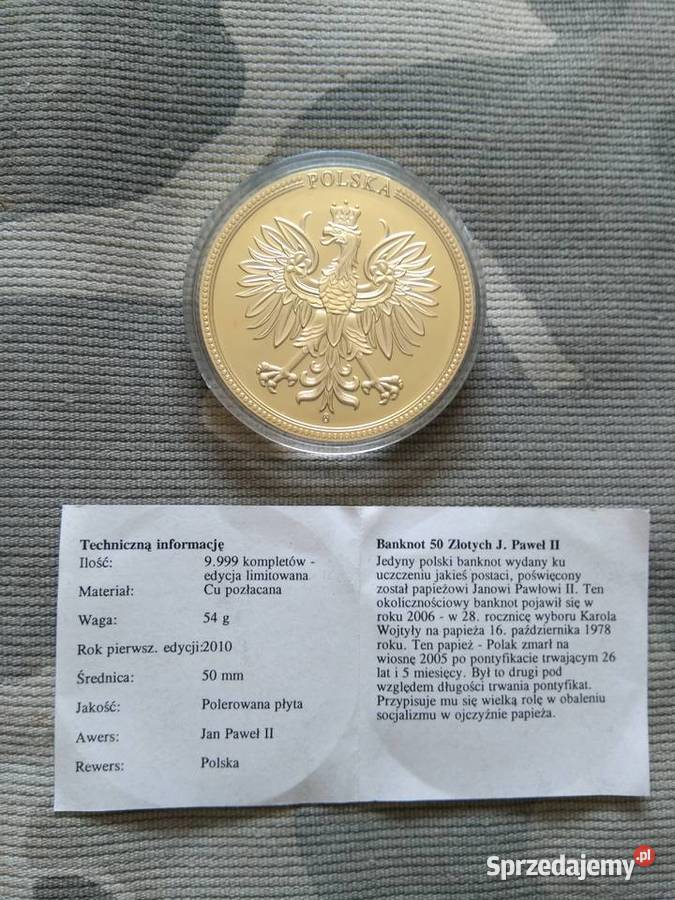 21 Medal 50 JP 2 Numizmatyka Chrząstawa Mała