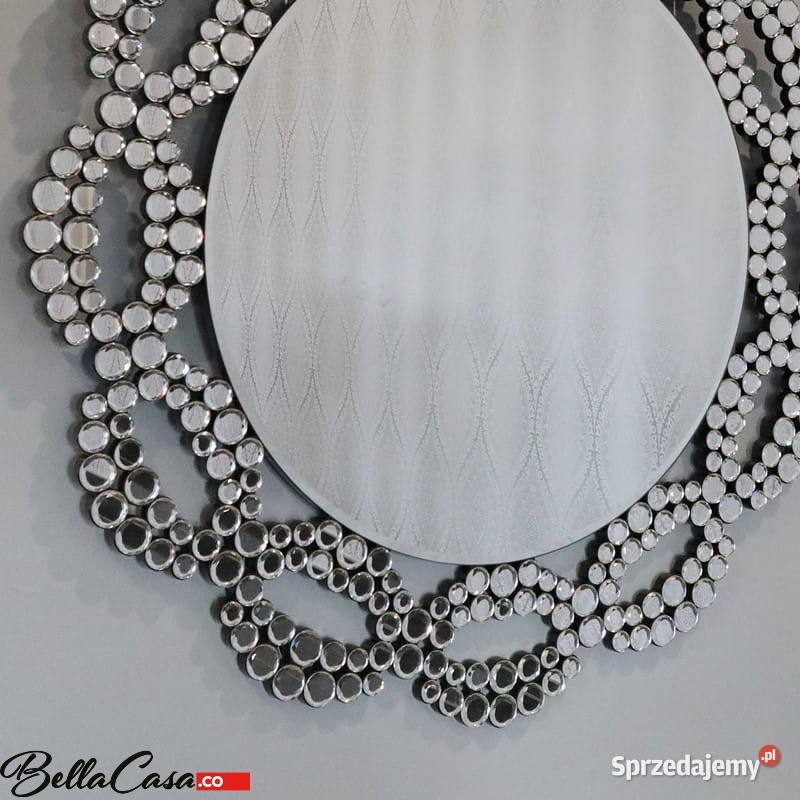 SREBRNE LUSTRO GLAMOUR OKRĄGŁE ŚR 90 sypialnia inny kolor sprzedam