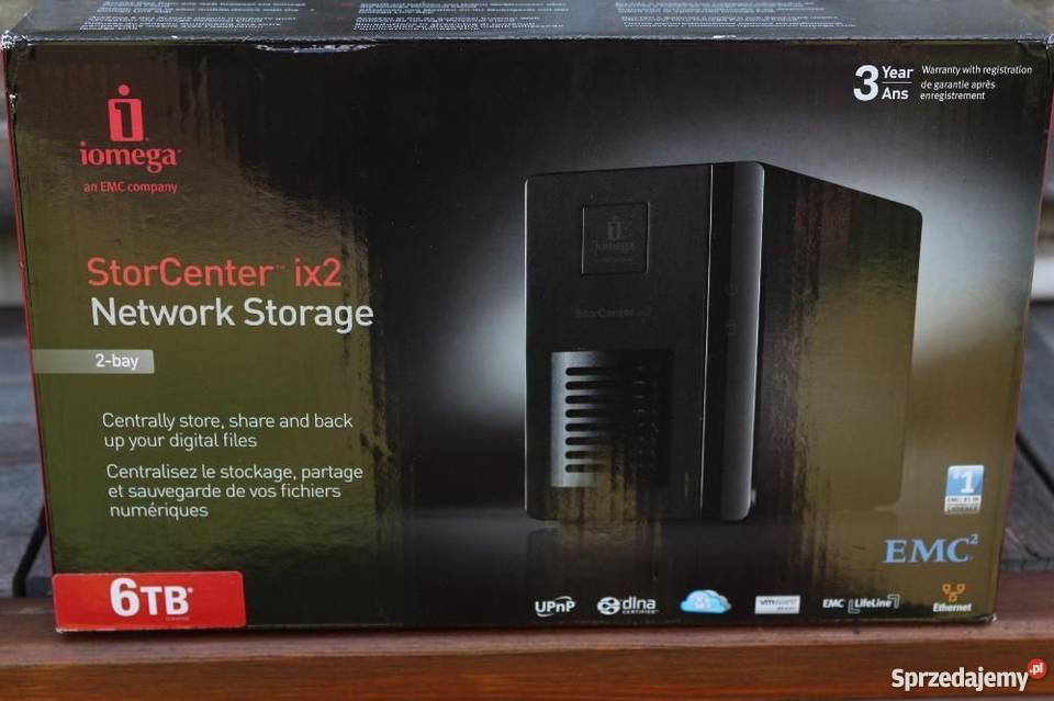 2 zatokowy serwer NAS Iomega StorCenter ix2 QNAP Warszawa sprzedam