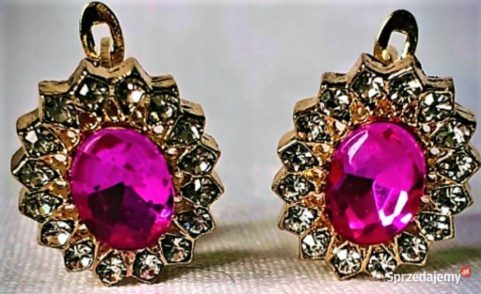 Piękne Luksusowe Złoto14k Klasyczne Kolczyki Biżuteria sprzedam