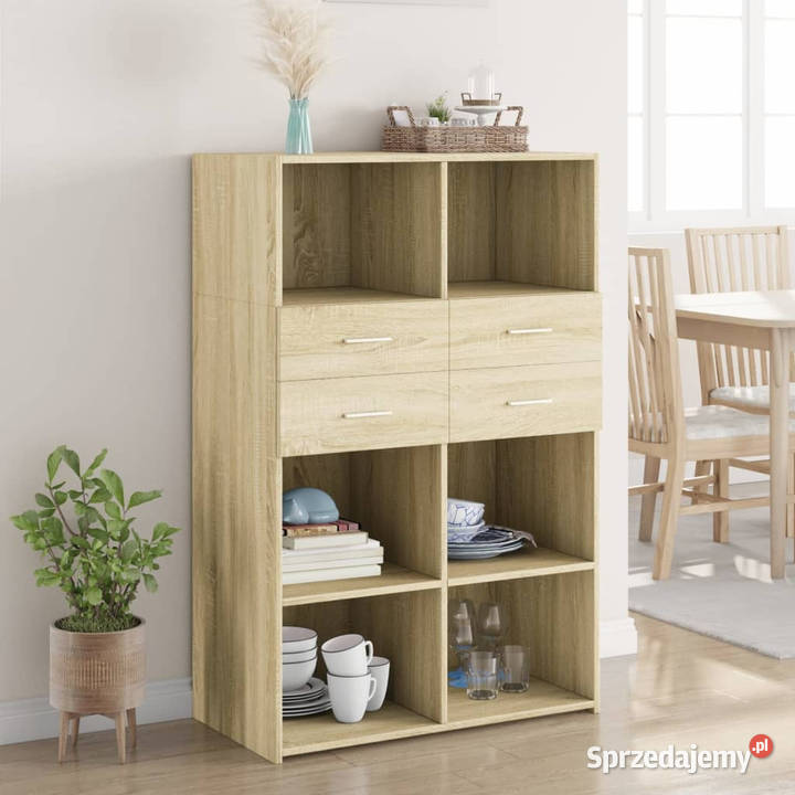 Wysoka szafka dąb sonoma 80x425x124 WM3281387 Warszawa